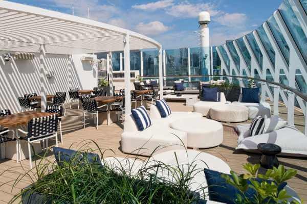 Quantum of the Seas outdoor deck lounge area