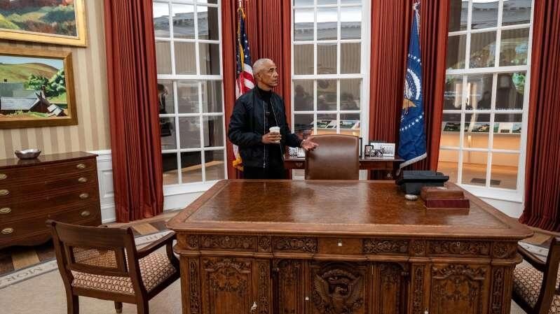 Oval Office replica at the Obama Presidential Center