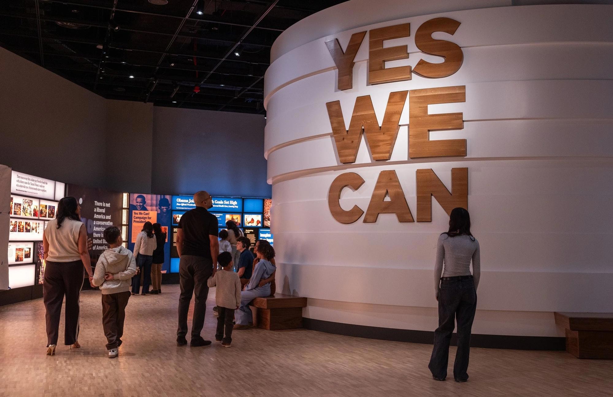 Yes We Can exhibit inside the Obama Presidential Center