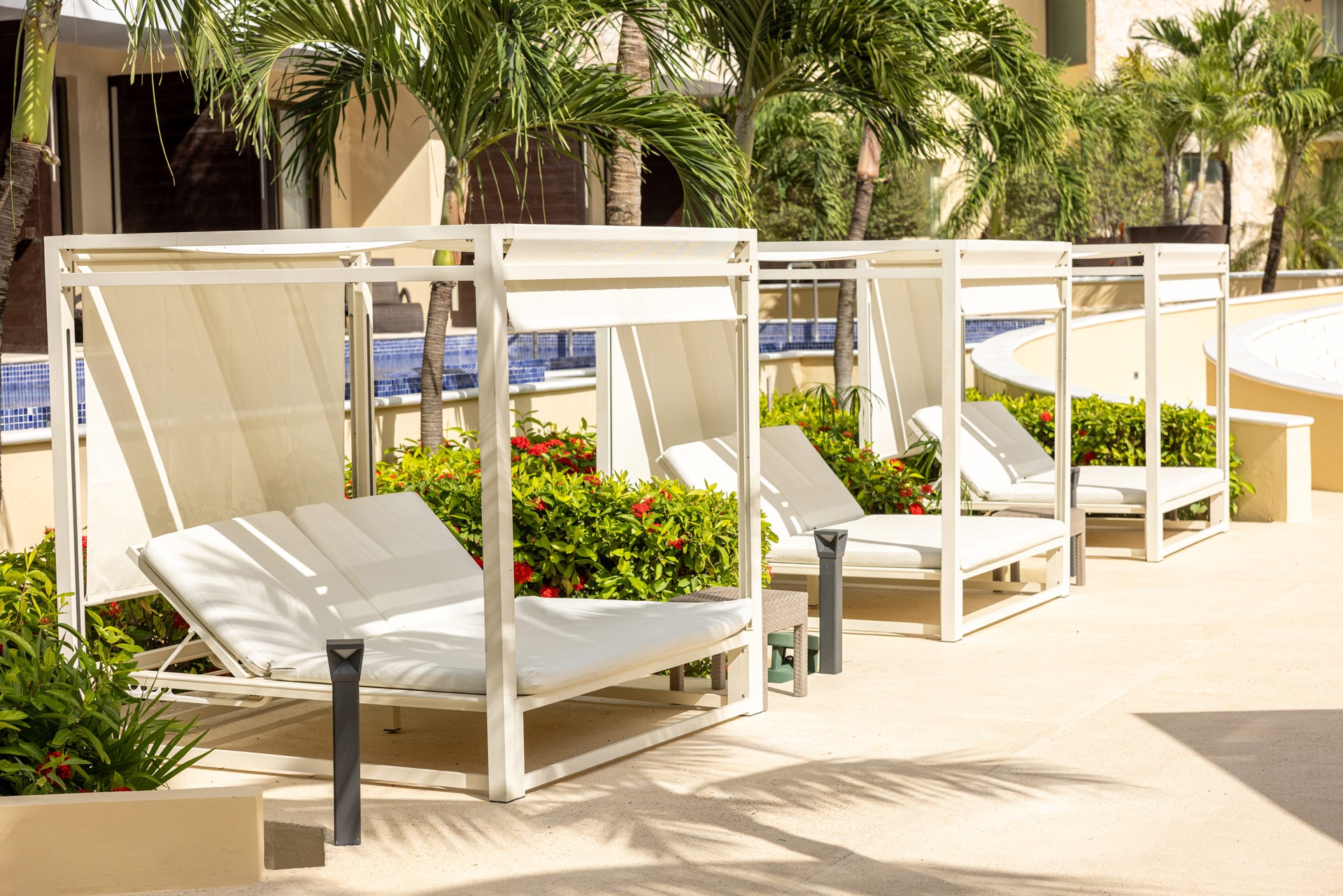 Royalton Hideaway luxury pool cabana seating area